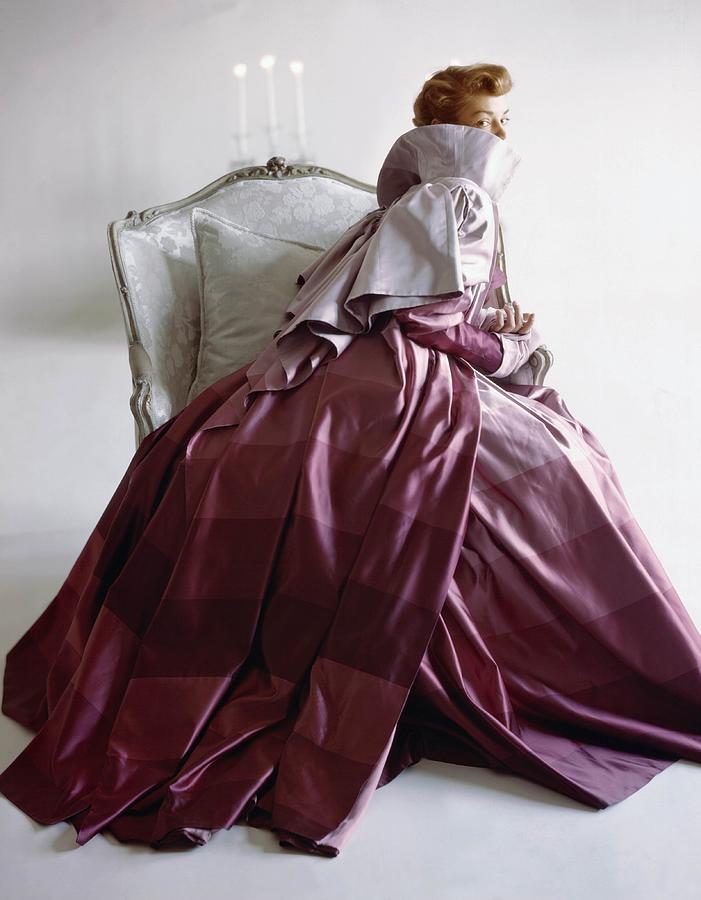 Model In Mauve Adrian Coat Photograph by Horst P Horst