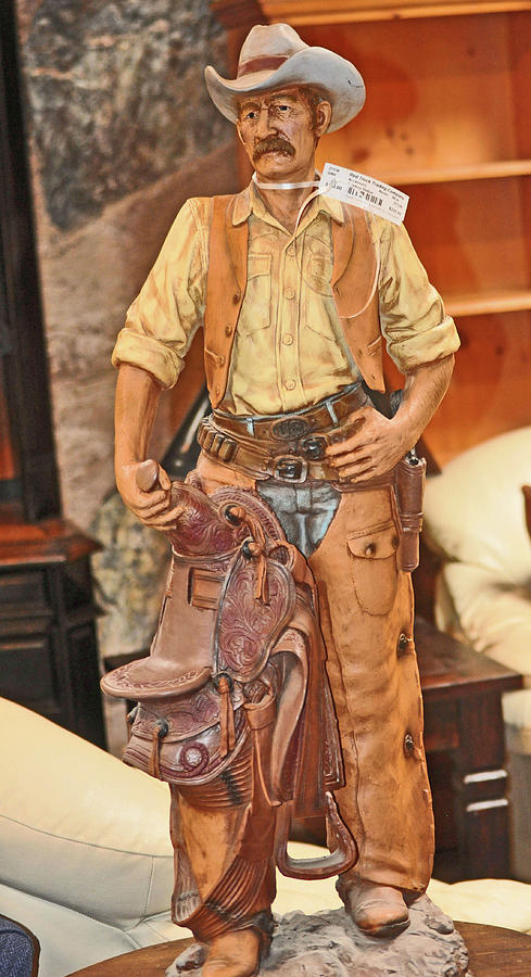 Model Of Western Cowboy Photograph by Jay Milo