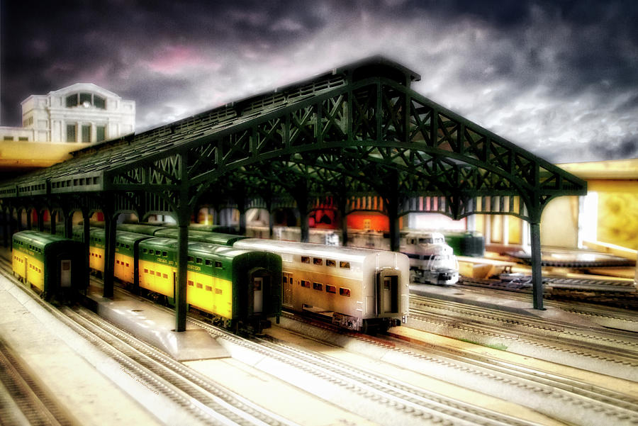 Model Railroading Passenger Station Storm Rolling In Photograph by Thomas Woolworth