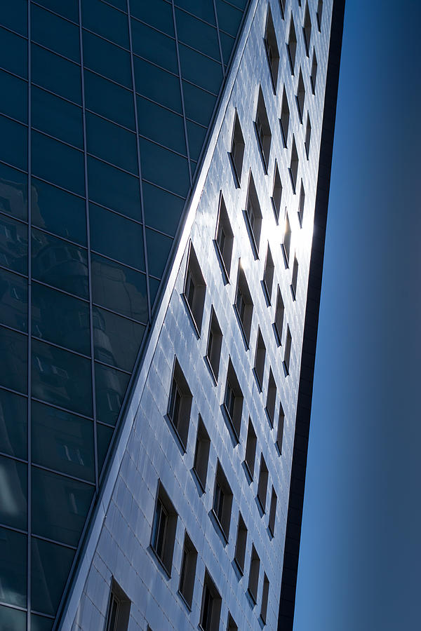Blue Modern Apartment Building Photograph by John Williams