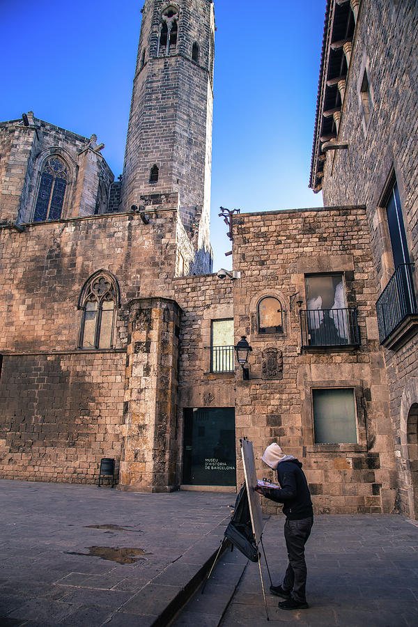 Barcelona Photograph - Modern Art in the Heart of the Medieval City by Yana Reint