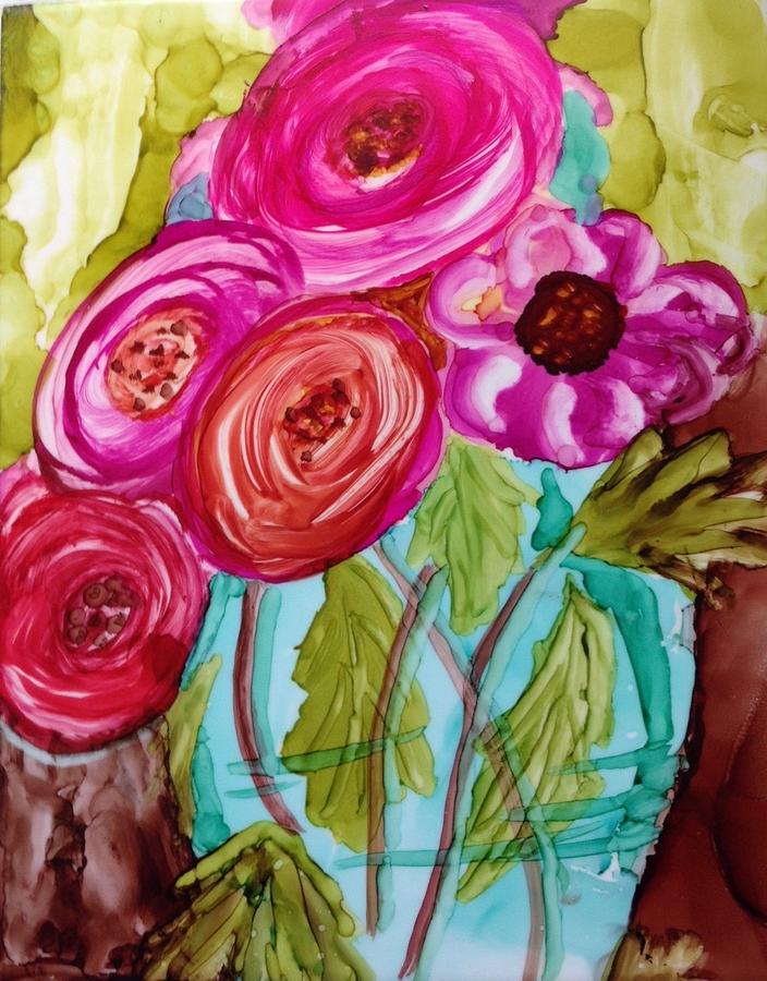 Flower Painting - Modern Blooms by Barbara Remensnyder