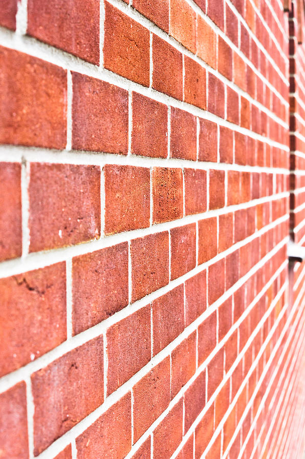 Brick Photograph - Modern brick wall by Tom Gowanlock