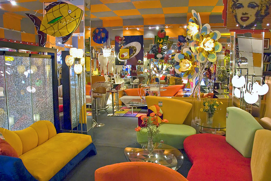 Modern Deco Furniture Store Interior Photograph by David Zanzinger