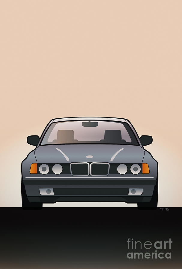 Modern Euro Icons Series BMW E32 740i Digital Art by Tom Mayer II Monkey  Crisis On Mars - Pixels Merch