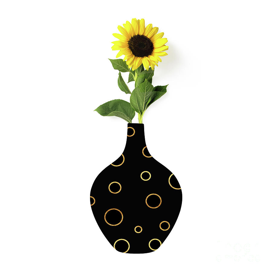 Sunflower Painting - Modern Home I a fresh take on floral art by Tina Lavoie