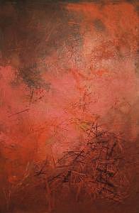 Modern Painting - Modern Oil Abstract On Masonite 1963 by Richard Olmstead Modern Painting - Modern Oil Abstract On Masonite 1963 by Richard Olmstead