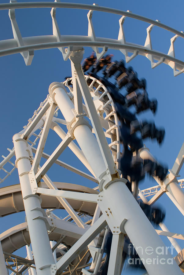 Modern Roller Coaster Photograph by Anthony Totah