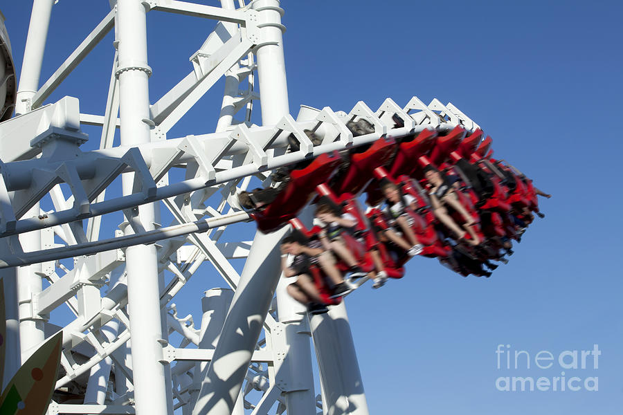 Modern Rollercoaster Photograph by Anthony Totah