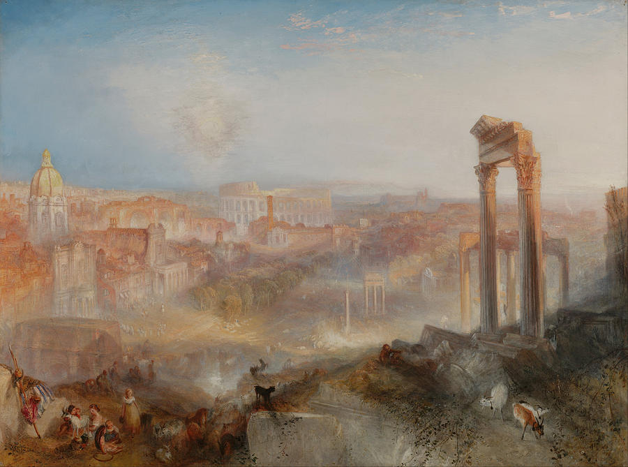 Modern Rome Campo Vaccino Painting by William Turner