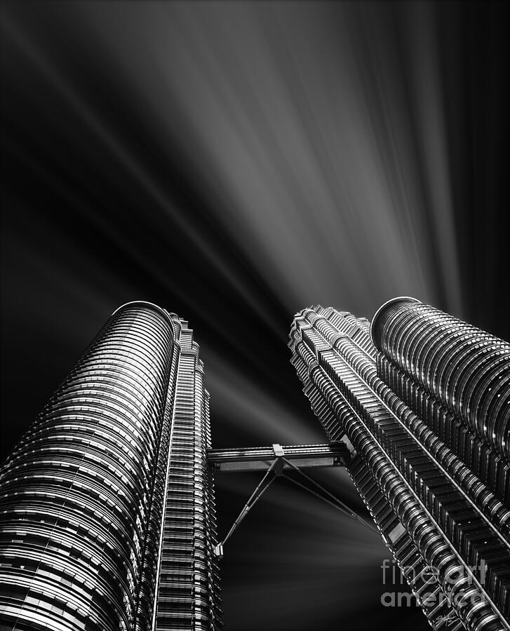 Modern skyscraper black and white picture Photograph by Stefano Senise