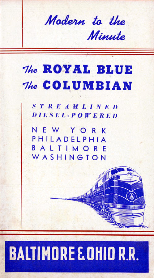 Royal Drawing - Modern to the Minute by Baltimore and Ohio Railroad Royal Drawing - Modern to the Minute by Baltimore and Ohio Railroad