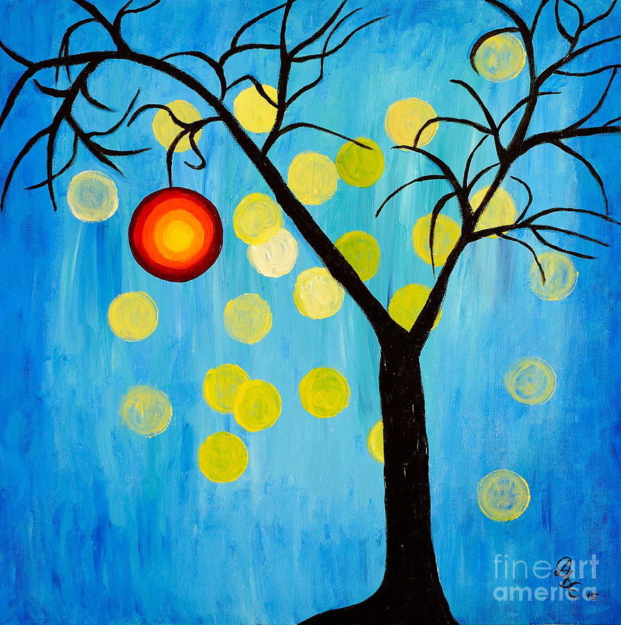 Tree Painting - Modern Tree by Art by Danielle