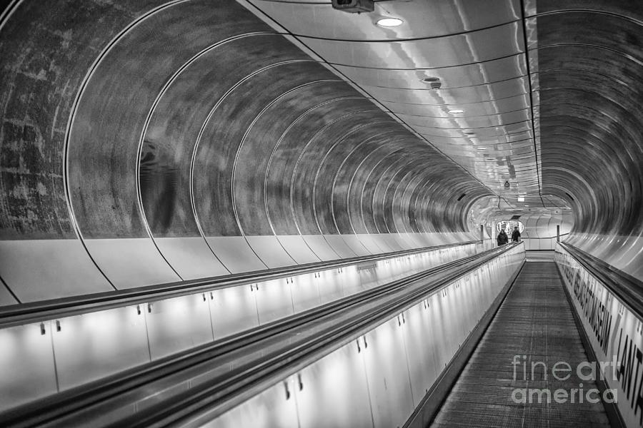 Modern tunnel underground subway Rotterdam Photograph by Patricia Hofmeester