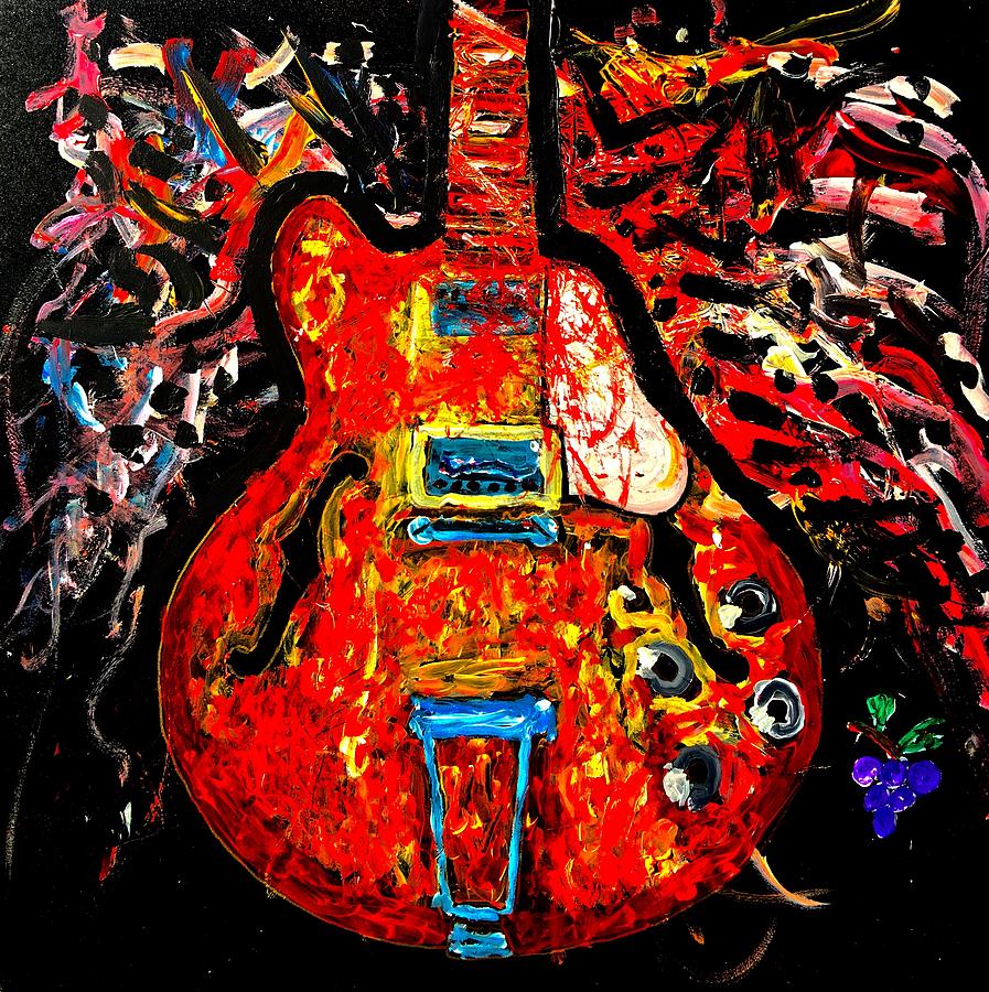 Modern vintage guitar Painting by Neal Barbosa