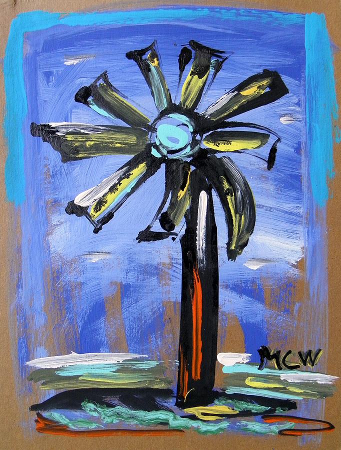 Modern Wind Power Painting by Mary Carol Williams
