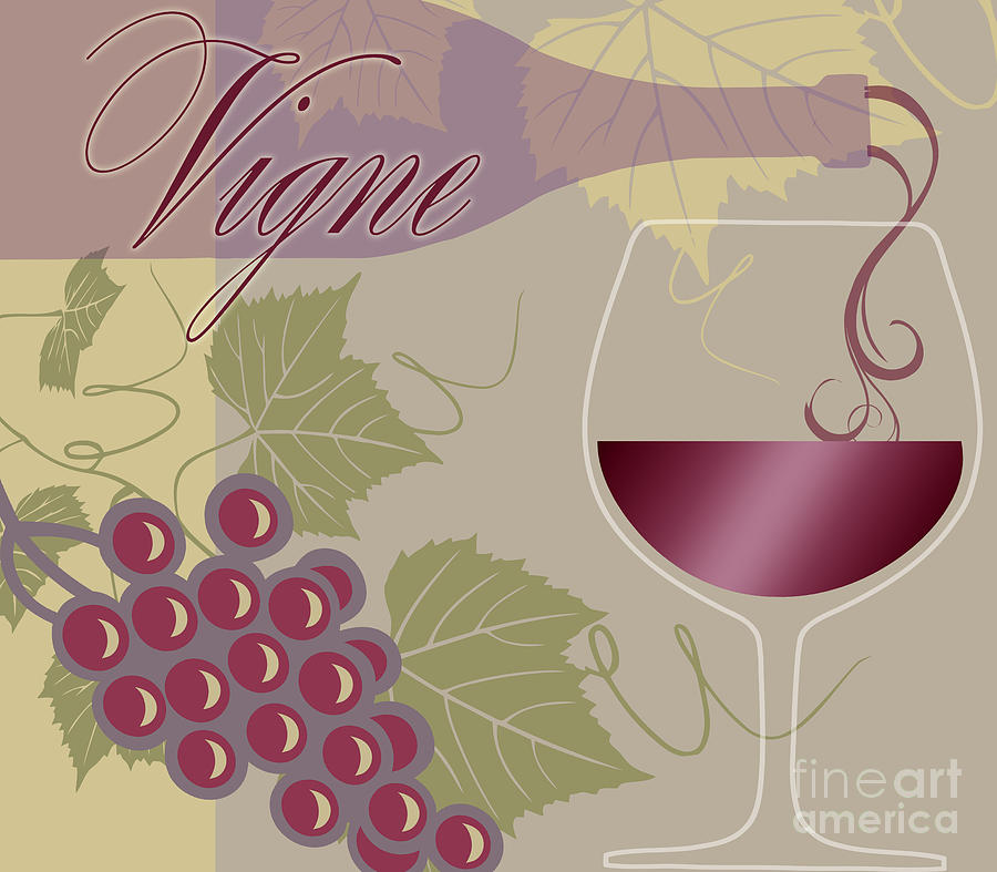 Wine Painting - Modern Wine II by Mindy Sommers