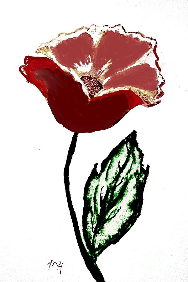Modernized Flower Drawing by Marsha Heiken
