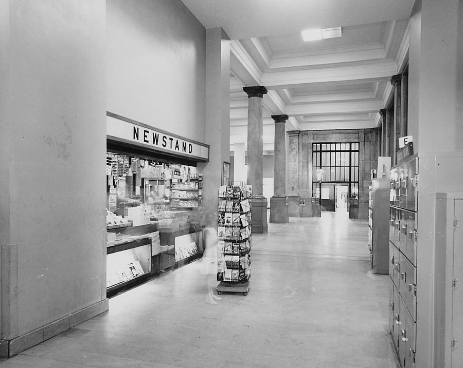 Modernized Newstand at Chicago Passenger Terminal - 1961 Photograph by Chicago and North Western Historical Society