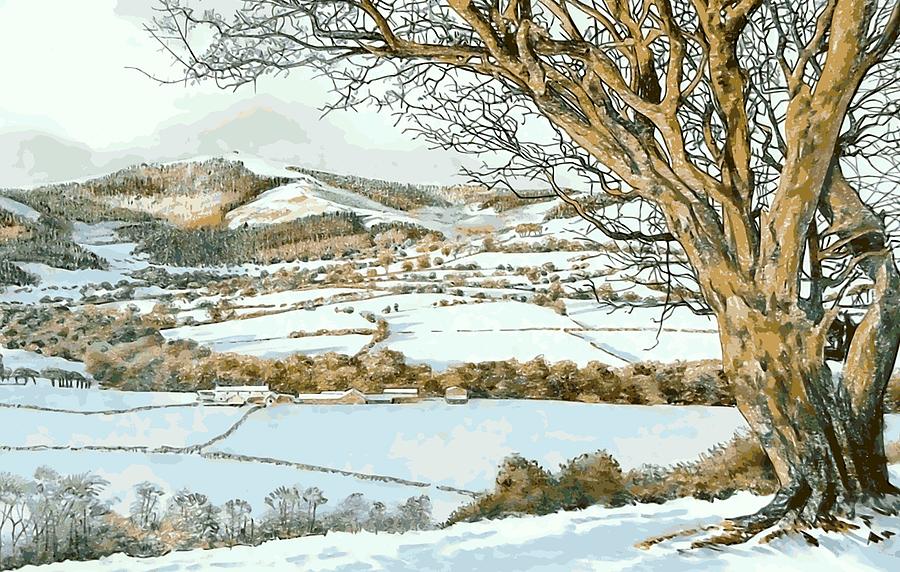 Tree Painting - Moel Famau by Alwyn Dempster Jones