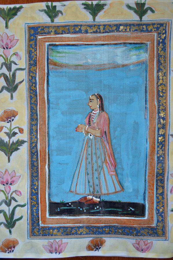 Queen Painting - Mogul Princess by Vikram Singh