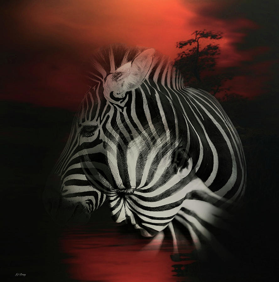 Oh, I Wish I Were A Zebra Mixed Media by Gayle Berry | Fine Art America