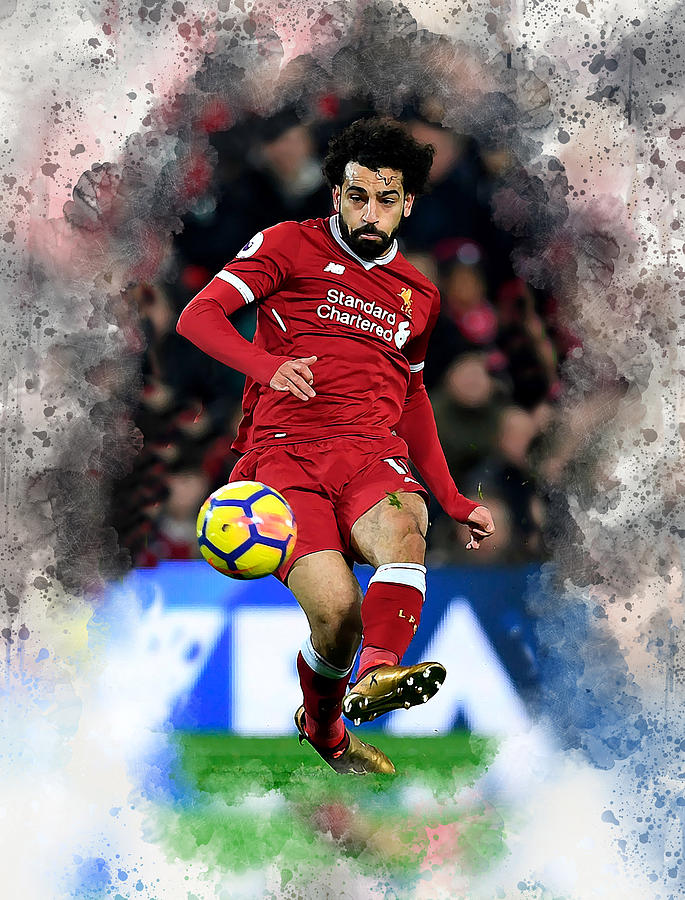 Mohamed Salah Digital Art by Karl Knox Images