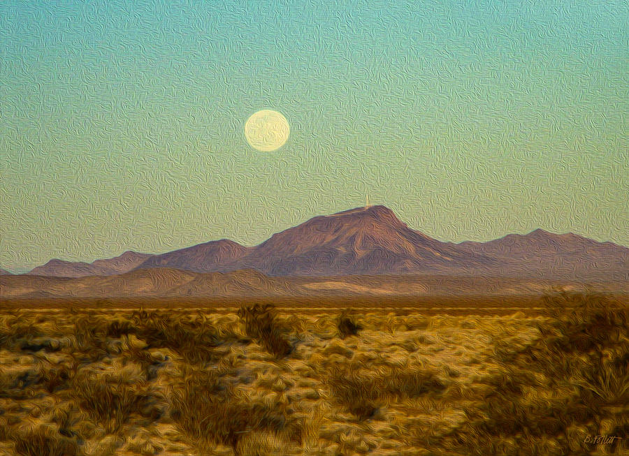 Mohave Desert Moon Photograph by Bonnie Follett
