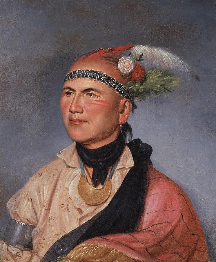 Mohawk Chief , Joseph Brant Painting by Celestial Images