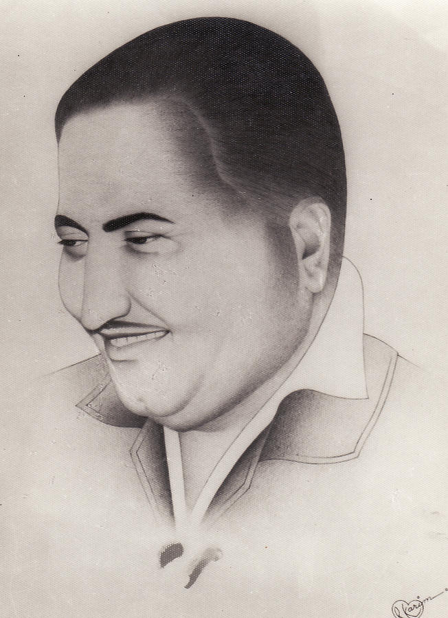 Mohd Rafi Painting by Mohd Raza-ul Karim | Fine Art America