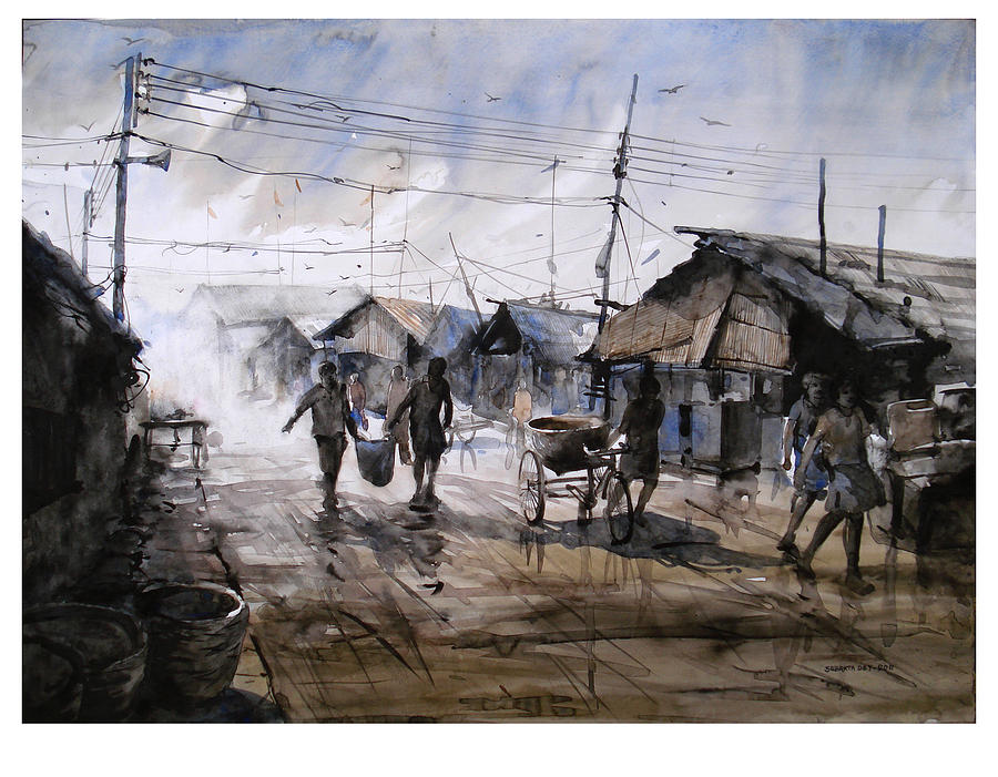 Mohona In Digha Area Painting by Subrata Dey - Fine Art America