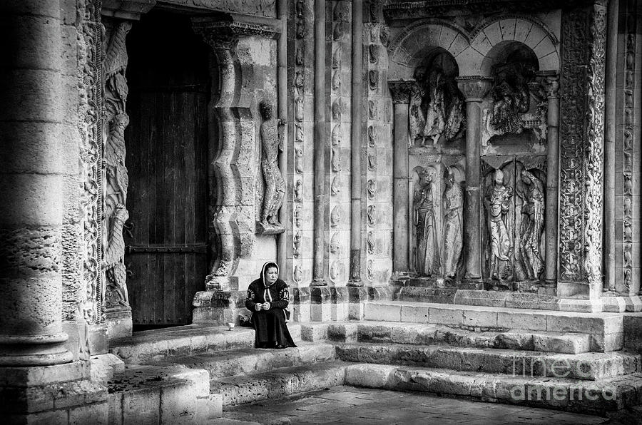 Moissac Abbey entrance BW Photograph by RicardMN Photography