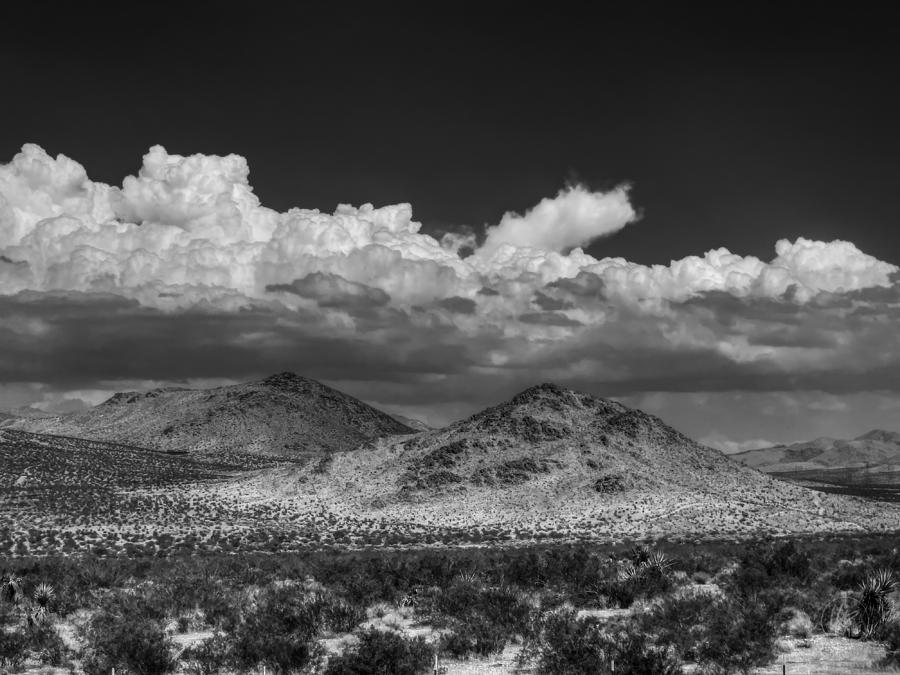 Mountain Photograph - Mojave 020 BW by Lance Vaughn