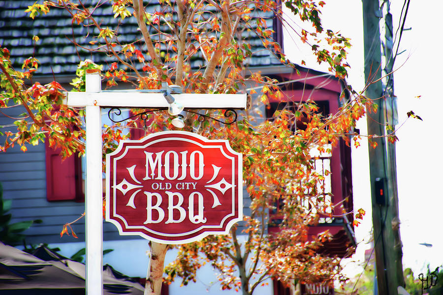 Mojo Old City Bbq Sign Photograph