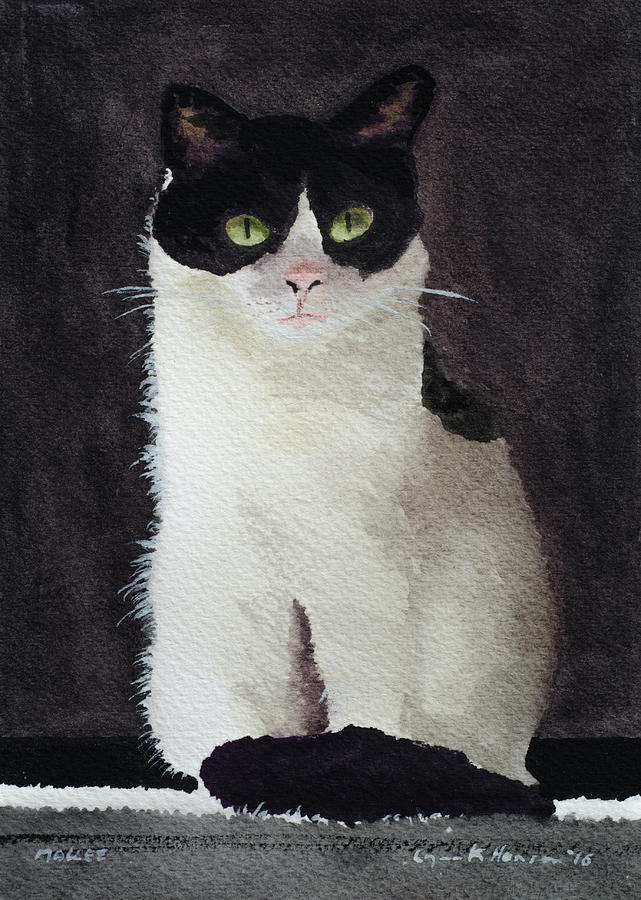 Black And White Painting - Mollee by Lynn Hansen
