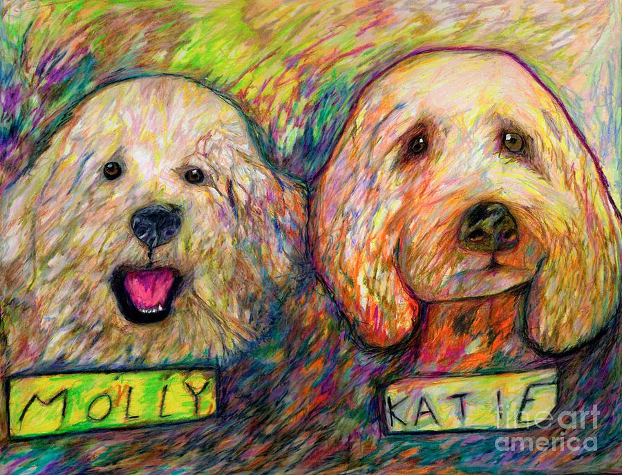 Molly and Katie Drawing by Jon Kittleson