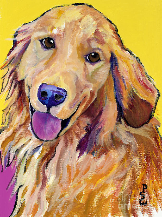 Golden Retriever Painting - Molly by Pat Saunders-White