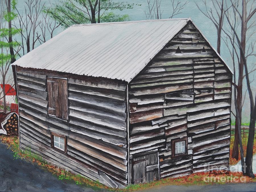 Mollys Barn Painting by Sally Tiska Rice