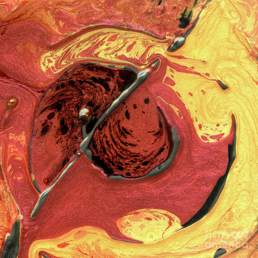 Red Mixed Media - Molten Core by Terry McConnell Red Mixed Media - Molten Core by Terry McConnell