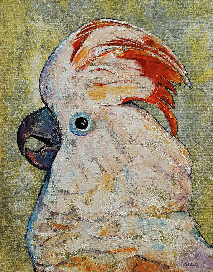 Parrot Painting - Moluccan Cockatoo by Michael Creese