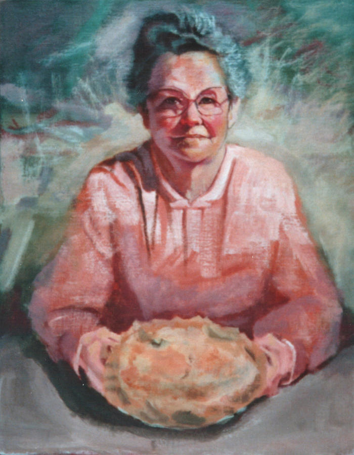 Mom and Apple Pie Painting by Robert Bissett