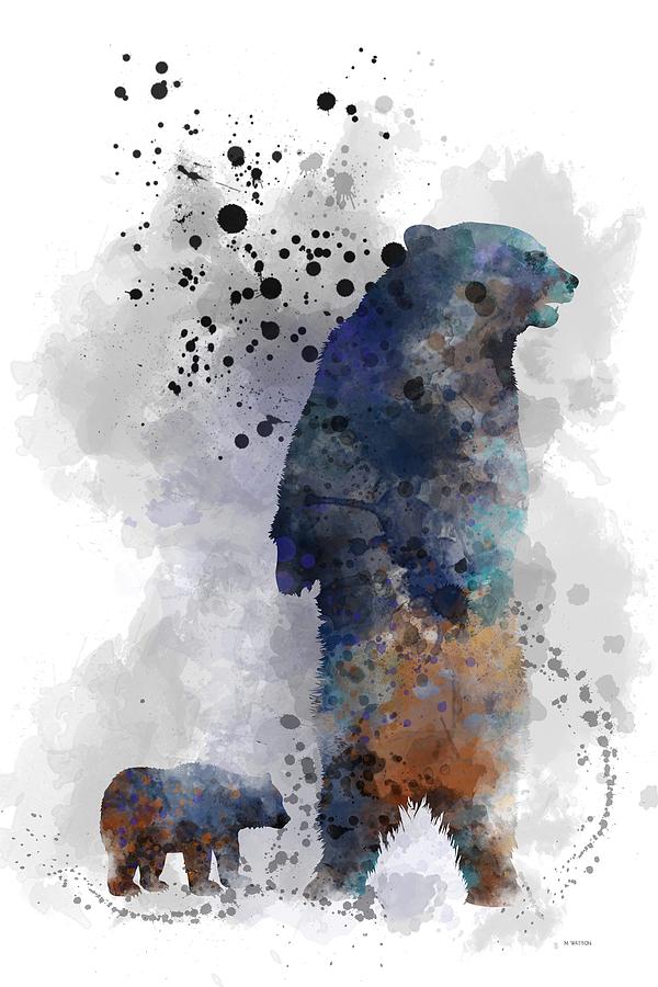 Mom and baby bear Digital Art by Marlene Watson