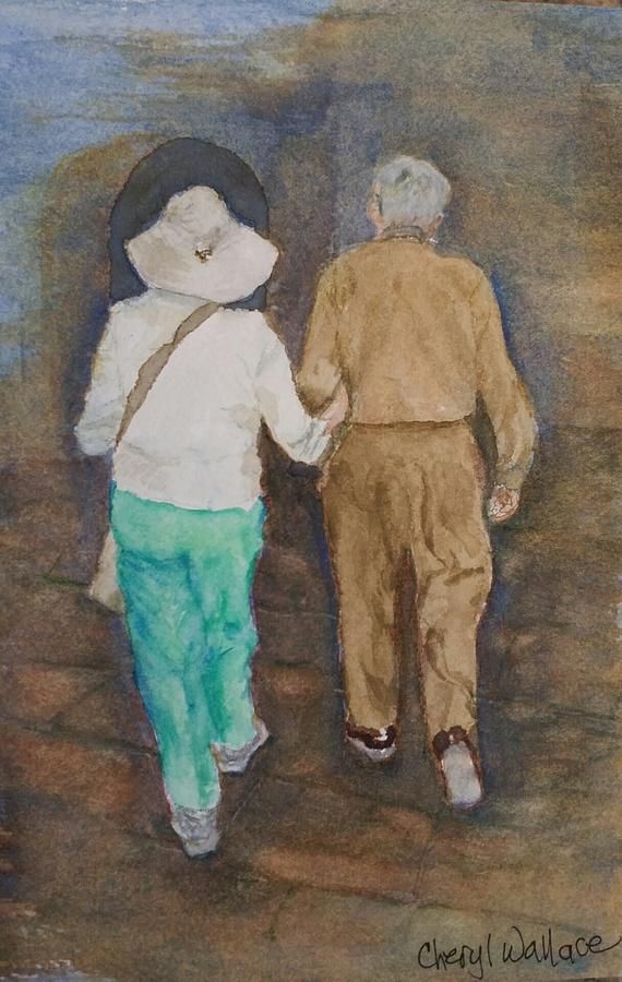 Mom and Dad Painting by Cheryl Wallace