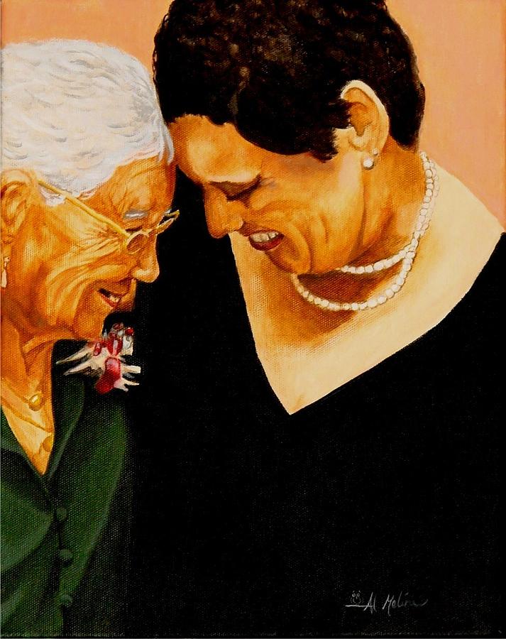 Mom and Grandmother Painting by Al  Molina