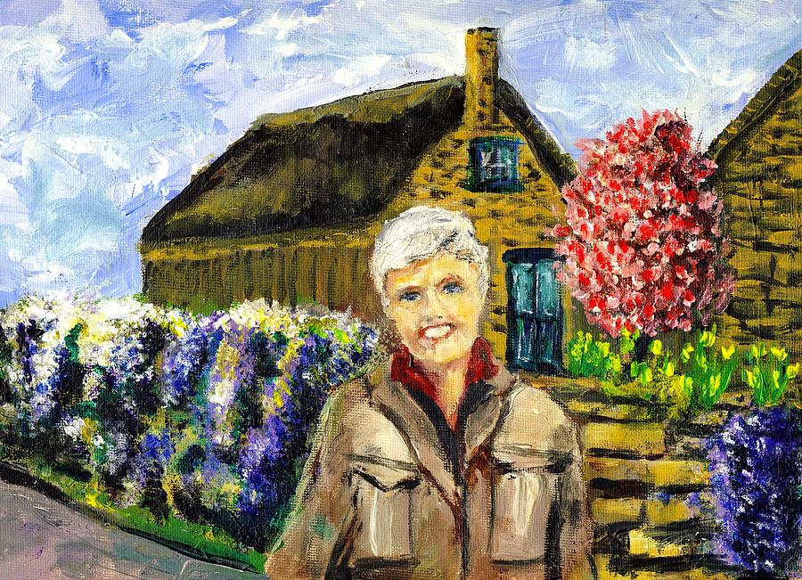 Mom in the Cotswolds Painting by Randy Sprout