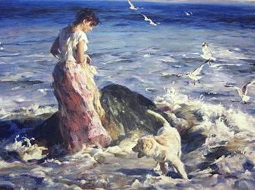 Water Painting - Moments In The Sun by Garmash Water Painting - Moments In The Sun by Garmash