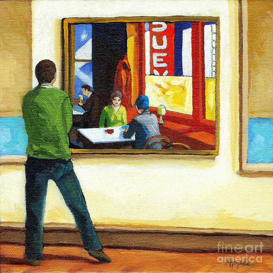 Moments with Hopper - portrait oil painting Painting by Linda Apple