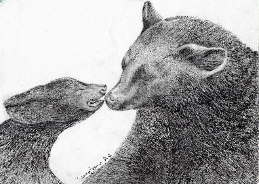 Momma and Baby Bear Drawing by Tammy Brewer Fine Art America