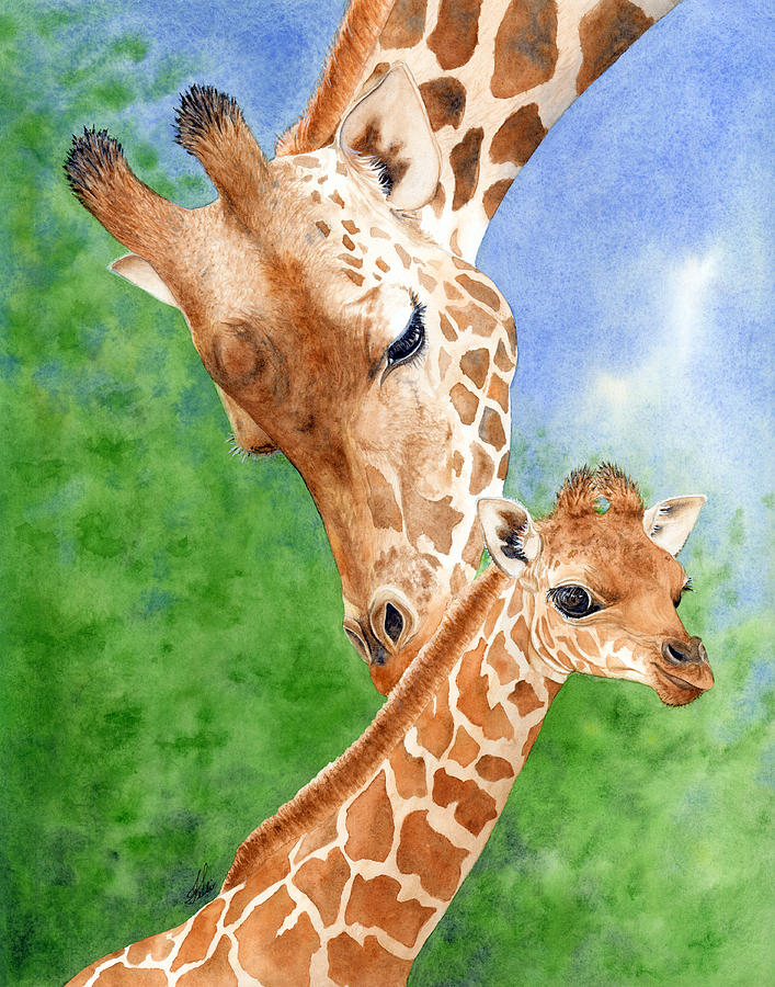 Wildlife Painting - Momma Love by Julie Senf