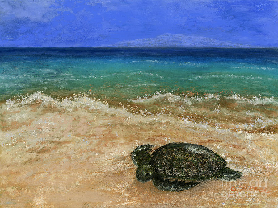 Momma Sea Turtle Painting by Ginny Neece